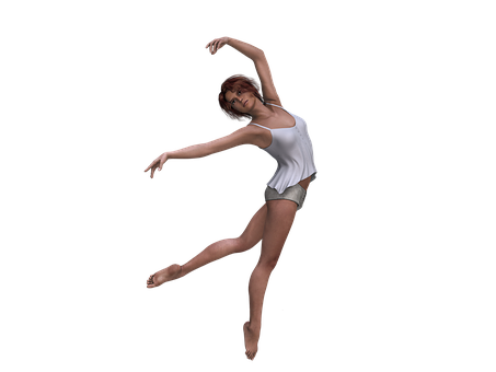 Elegant Dance Pose Black Background PNG image