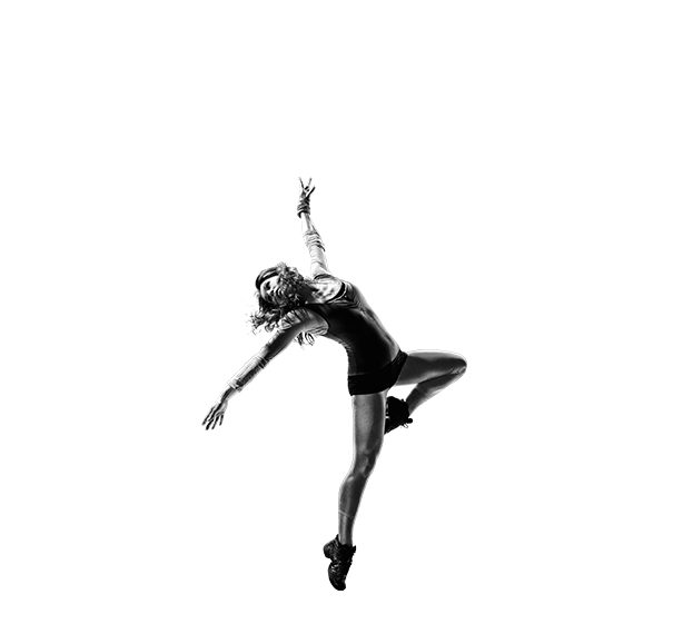 Elegant Dance Pose Monochrome PNG image