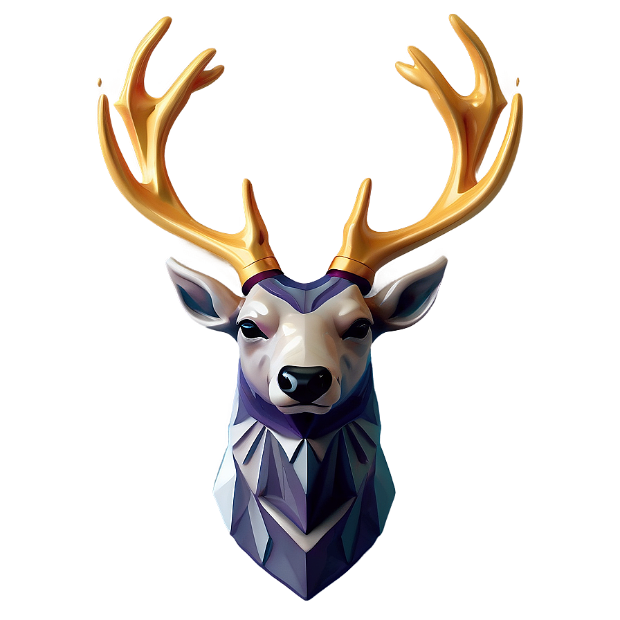 Elegant Deer Head Decoration Png 06212024 PNG image