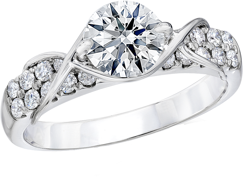 Elegant Diamond Engagement Ring PNG image