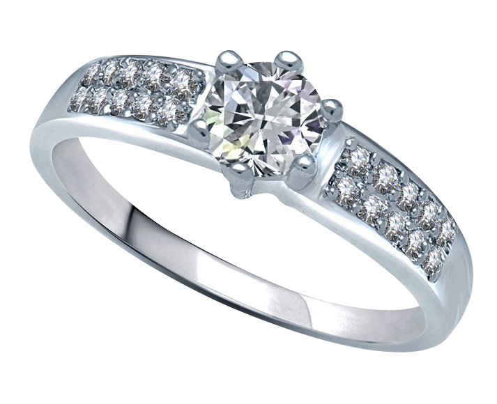 Elegant Diamond Engagement Ring PNG image