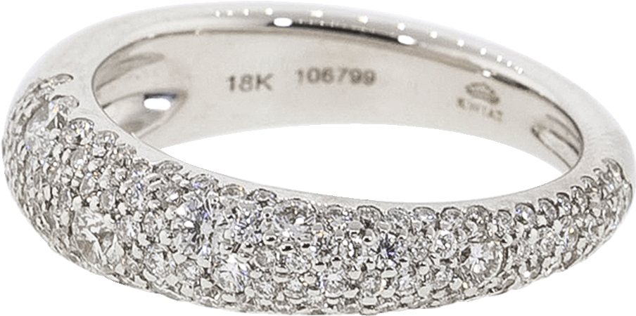 Elegant Diamond Pave Ring18 K Gold PNG image