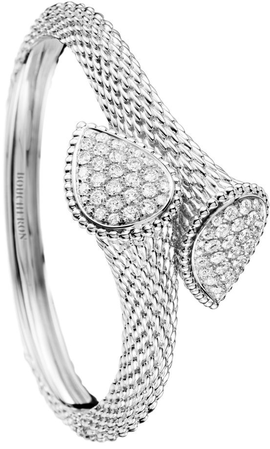 Elegant Diamond Studded Silver Bracelet PNG image