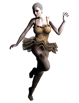 Elegant_ Digital_ Dancer_ Pose PNG image