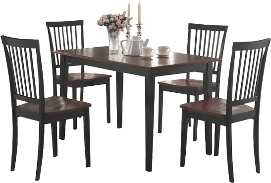 Elegant Dining Setwith Decor PNG image