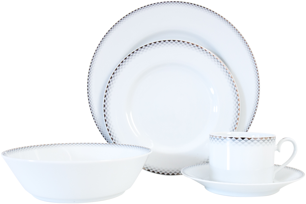 Elegant Dinnerware Set PNG image