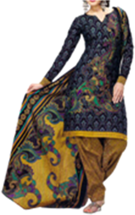 Elegant Embroidered Salwar Suit PNG image