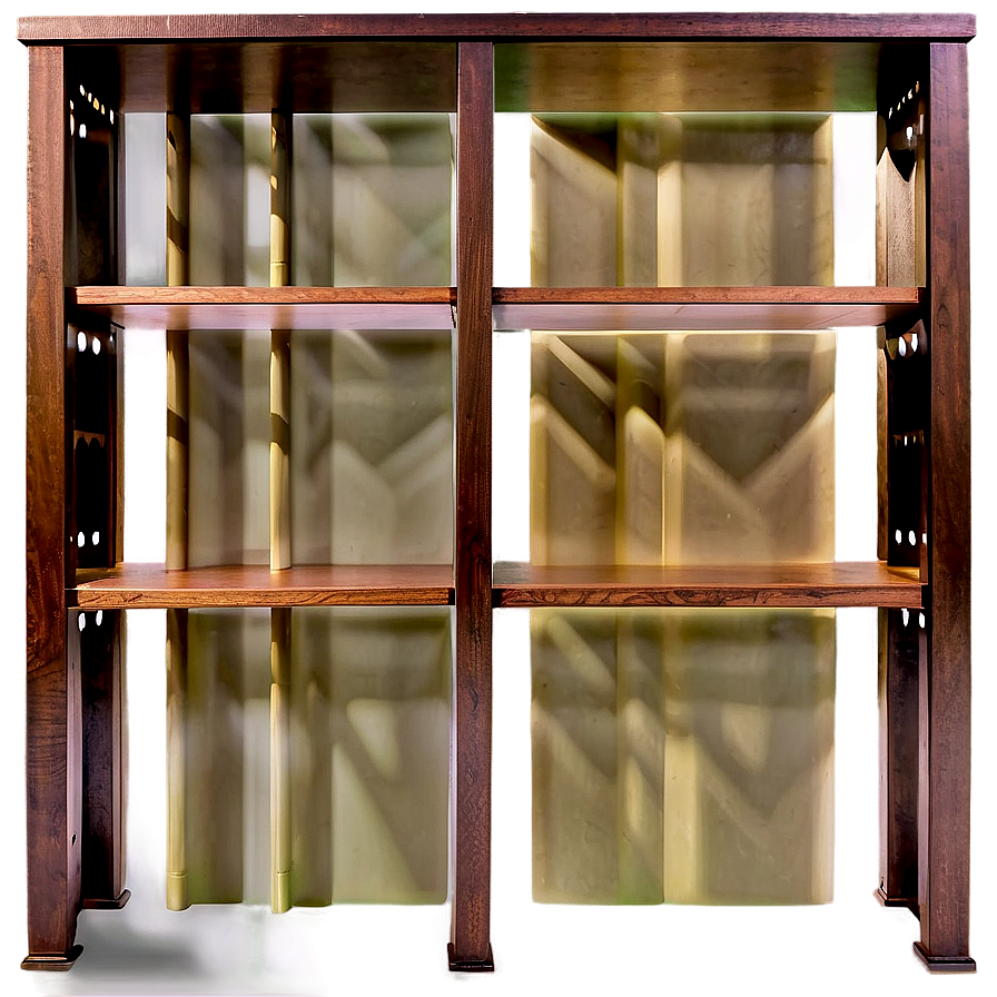 Elegant Empty Bookshelf Png 06272024 PNG image