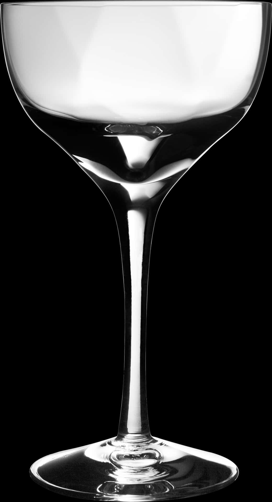 Elegant Empty Wine Glass PNG image