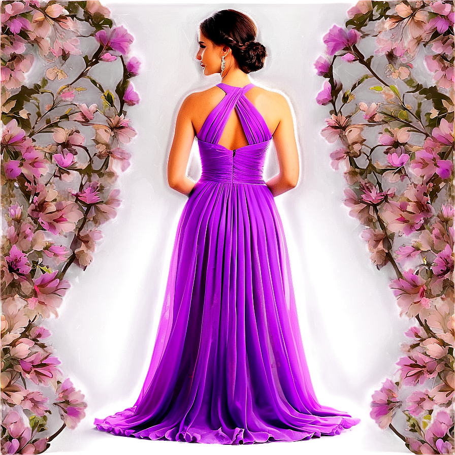 Elegant Evening Dress Png 36 PNG image