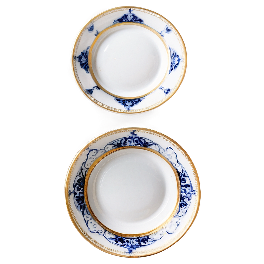 Elegant Fine China Dishes Png 2 PNG image