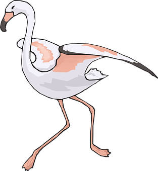 Elegant Flamingo Illustration PNG image