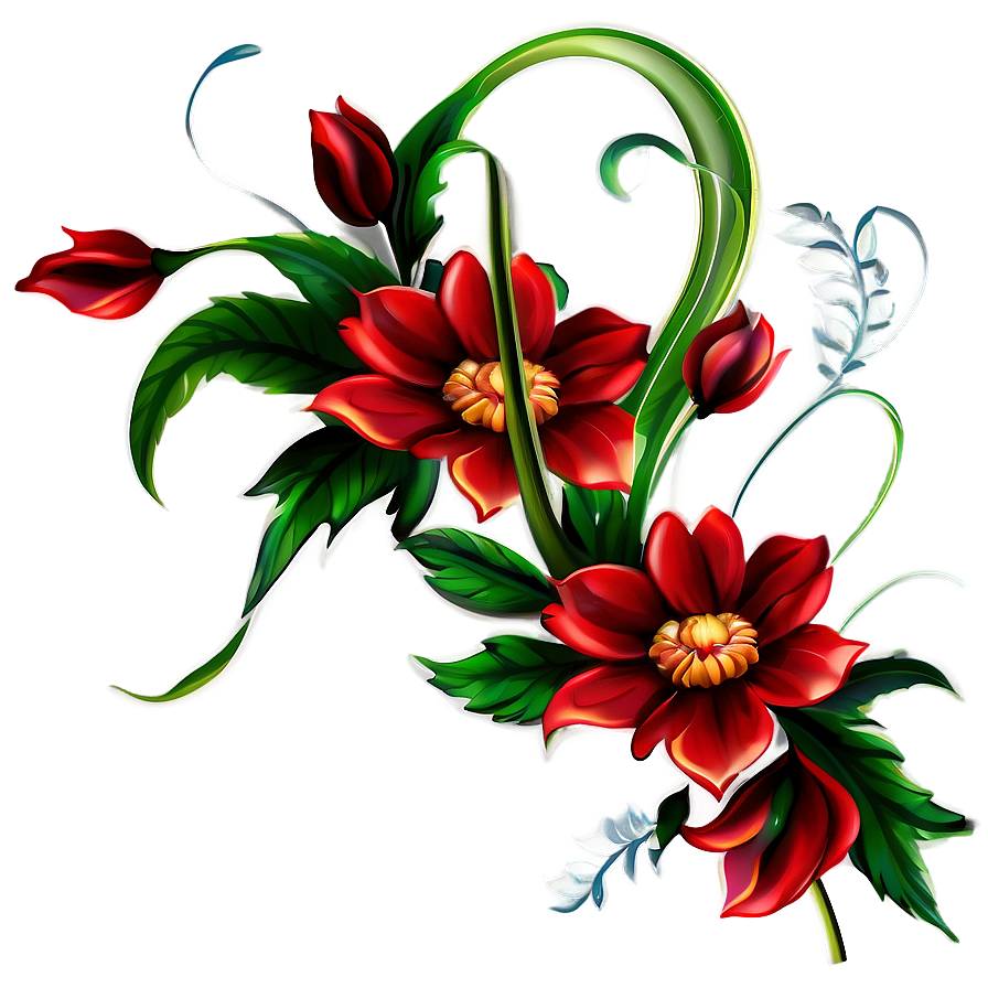 Elegant Floral Design Png 44 PNG image