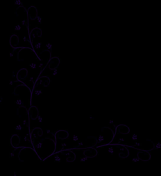 Elegant Floral Designon Dark Background PNG image