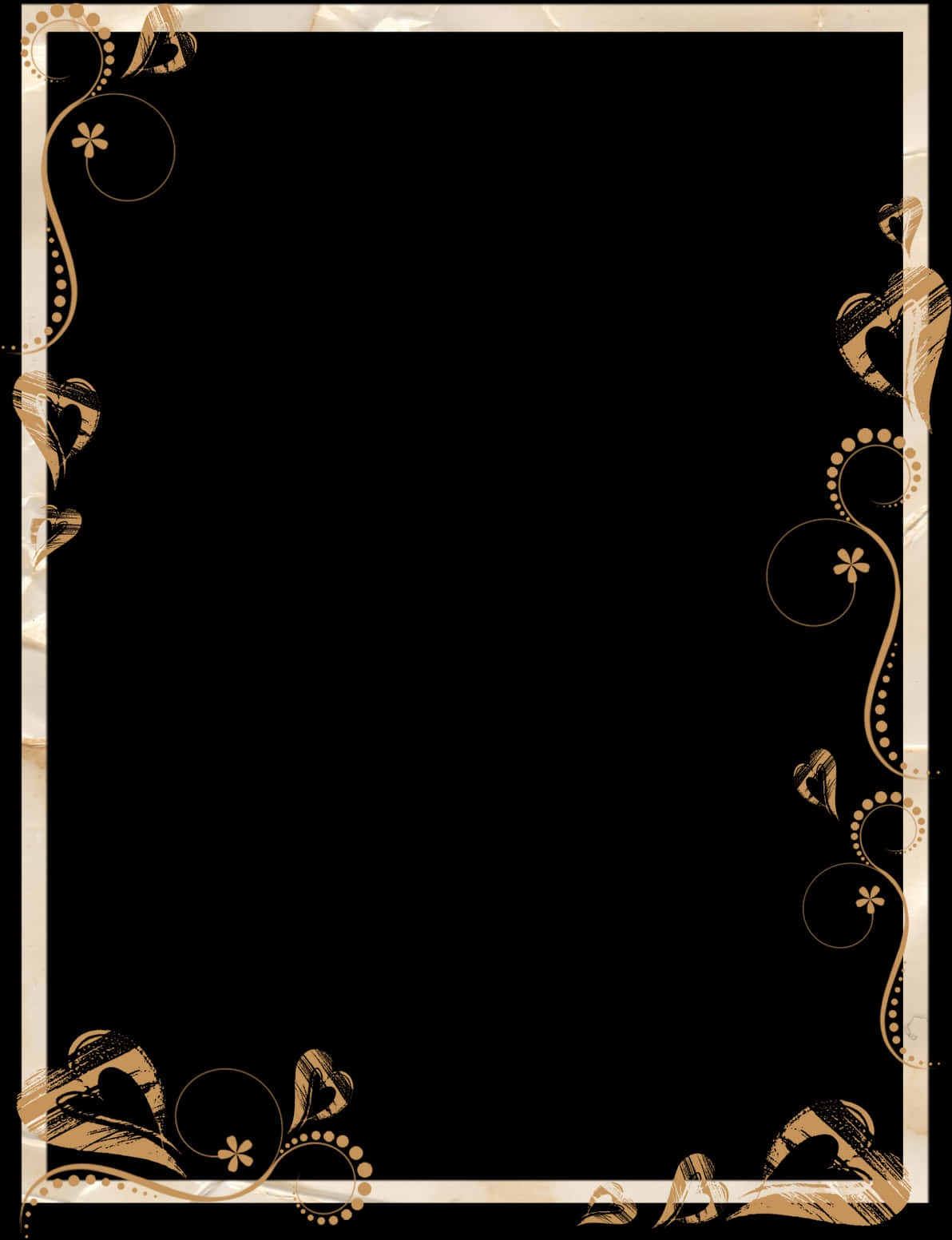 Elegant Floral Frame Design PNG image