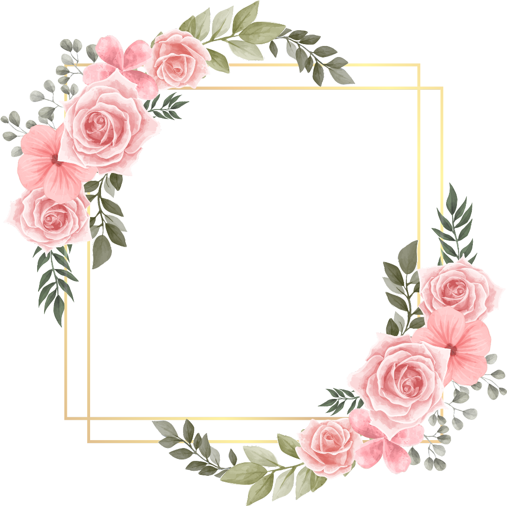 Elegant Floral Frame Design PNG image