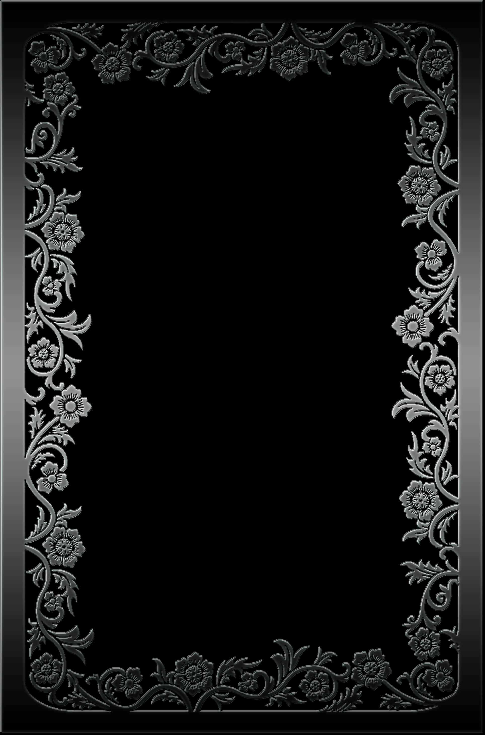 Elegant Floral Frame Design PNG image