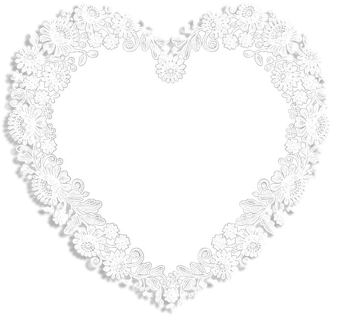 Elegant Floral Heart Frame PNG image