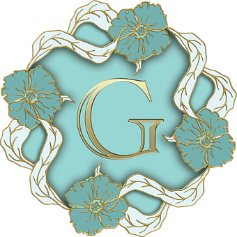 Elegant Floral Letter G Design PNG image