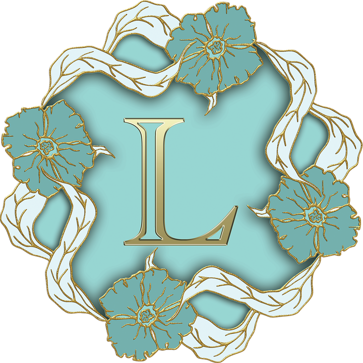 Elegant Floral Letter L Design PNG image