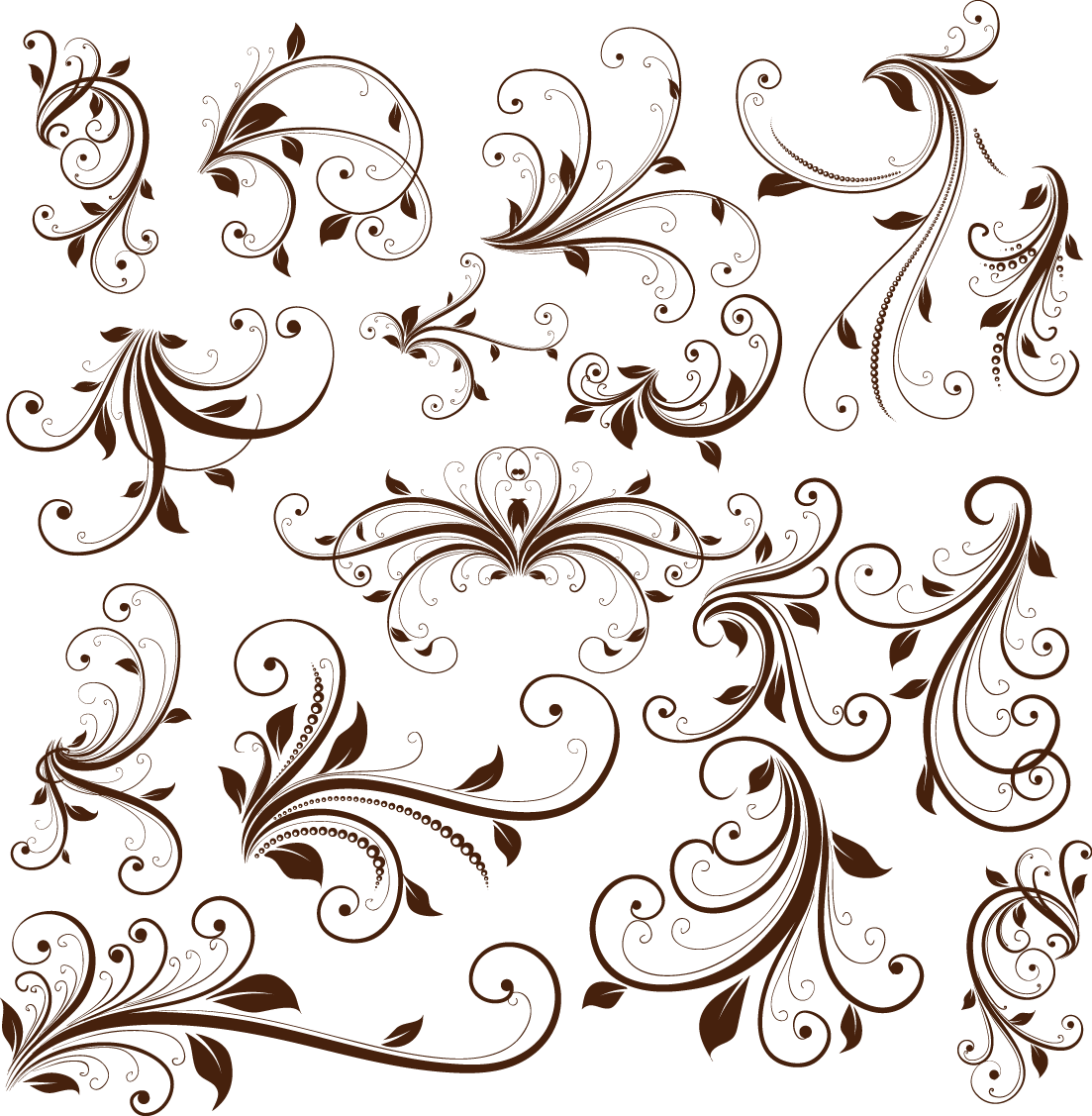 Elegant Floral Pattern Design PNG image