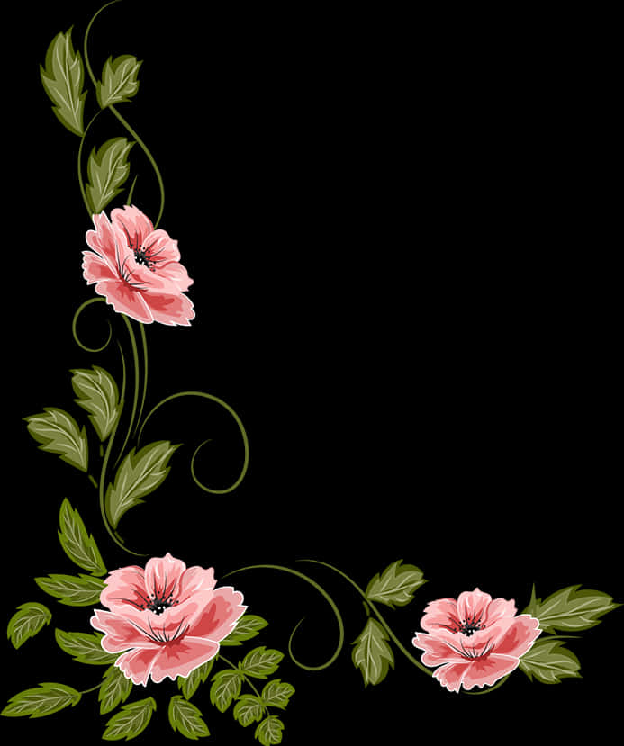 Elegant_ Floral_ Vector_ Art PNG image