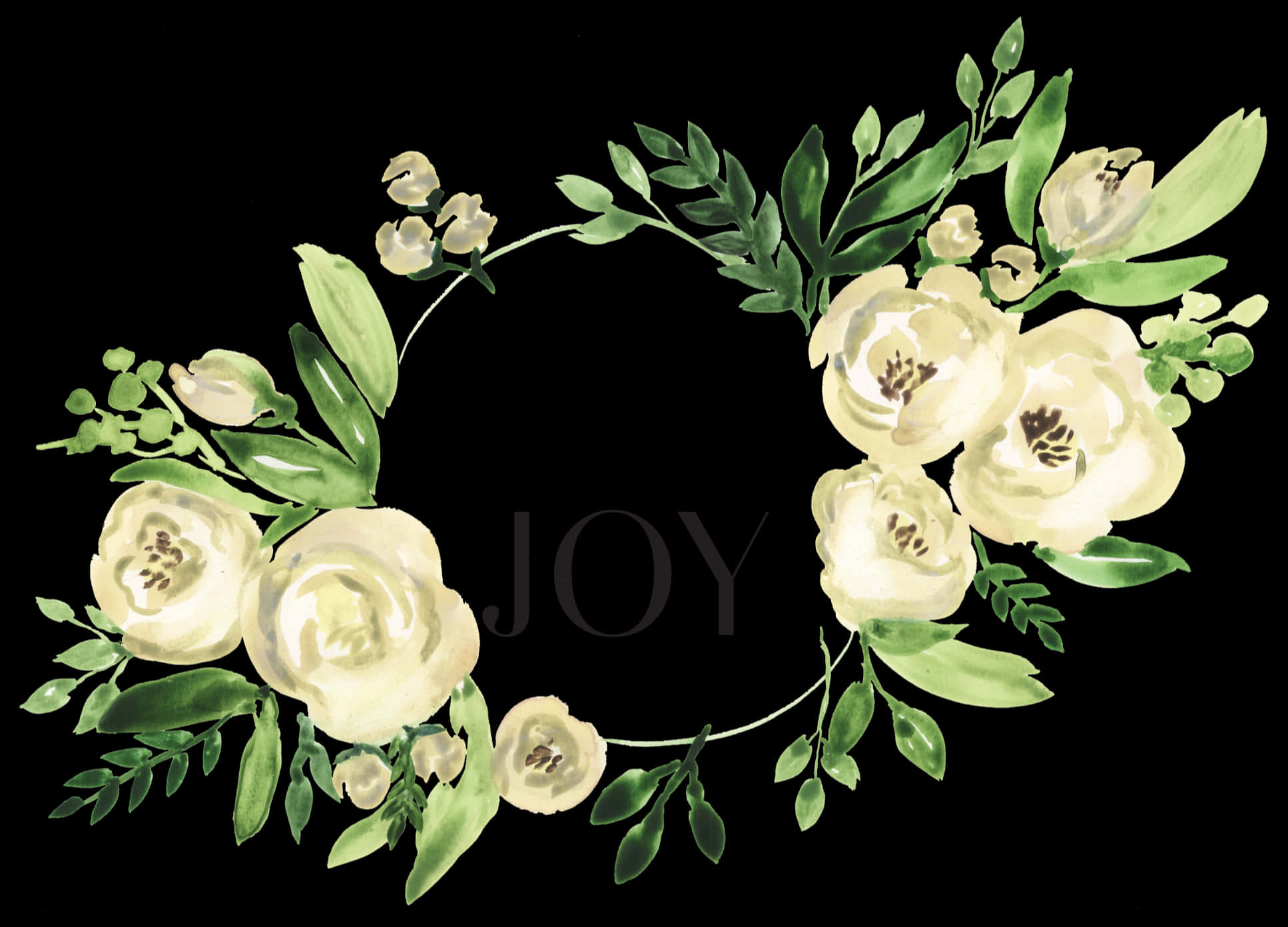 Elegant_ Floral_ Wreath_with_ Joy_ Text PNG image