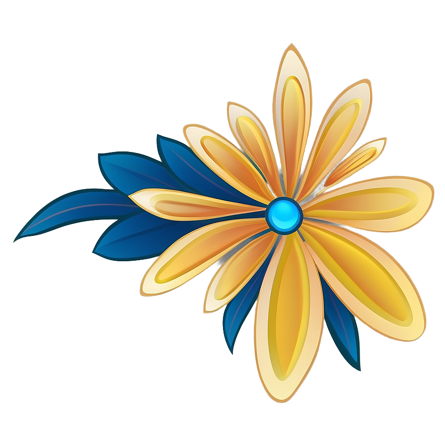 Elegant Flower Outline Design Png 05252024 PNG image