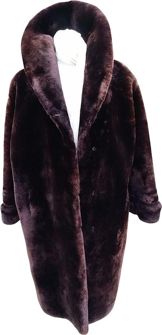 Elegant Fur Coat Display PNG image