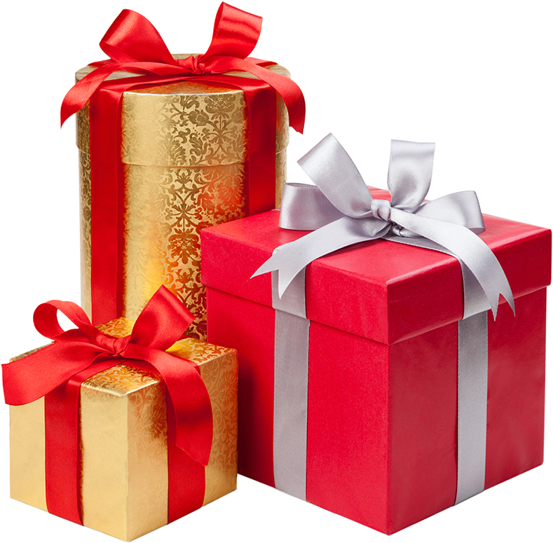 Elegant Gift Boxeswith Ribbons PNG image