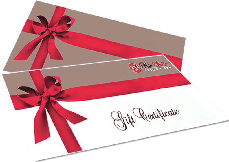 Elegant Gift Certificatewith Red Ribbon PNG image