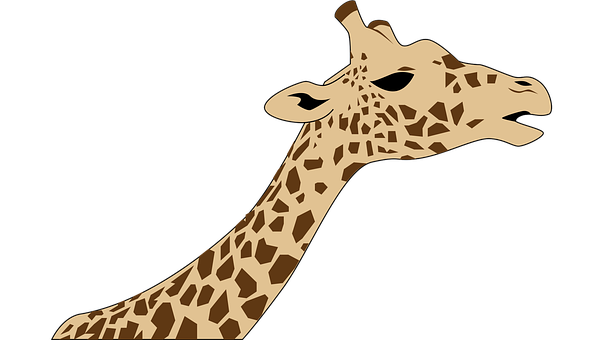 Elegant Giraffe Silhouette PNG image