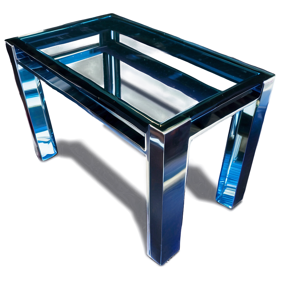 Elegant Glass Top Table Png 05042024 PNG image