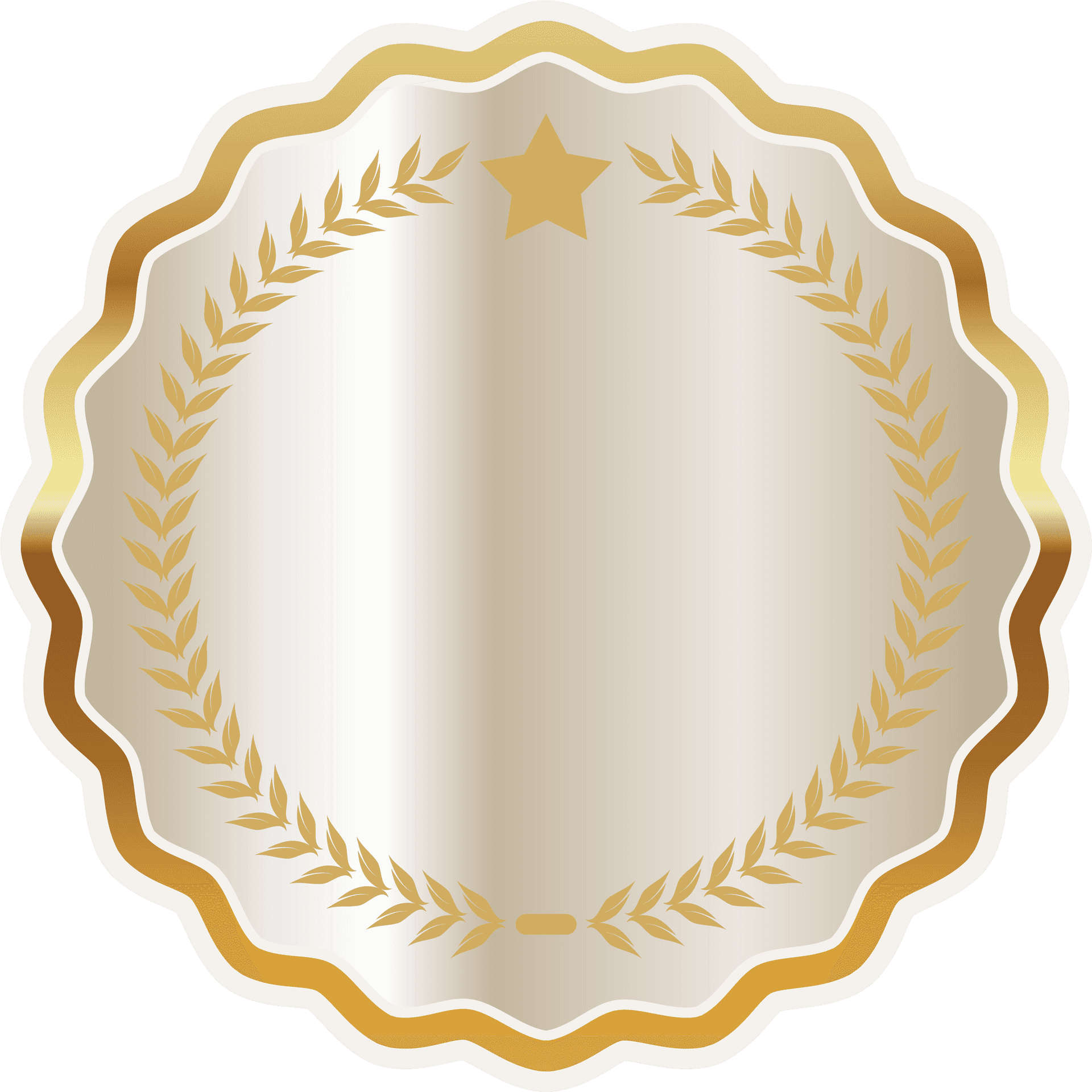 Elegant Gold Award Seal PNG image