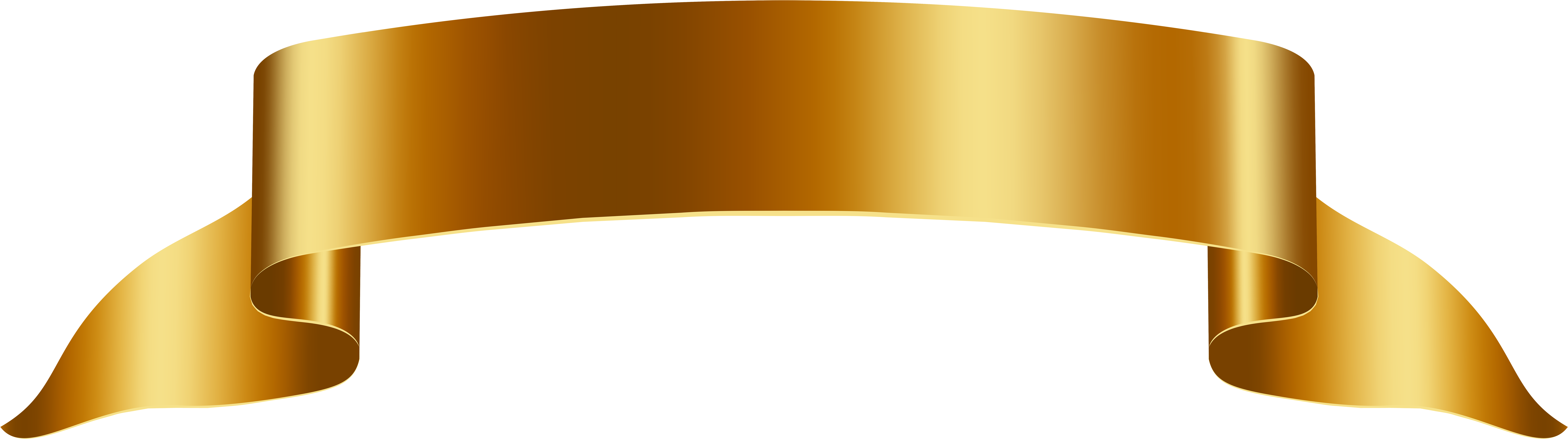 Elegant Gold Banner Graphic PNG image