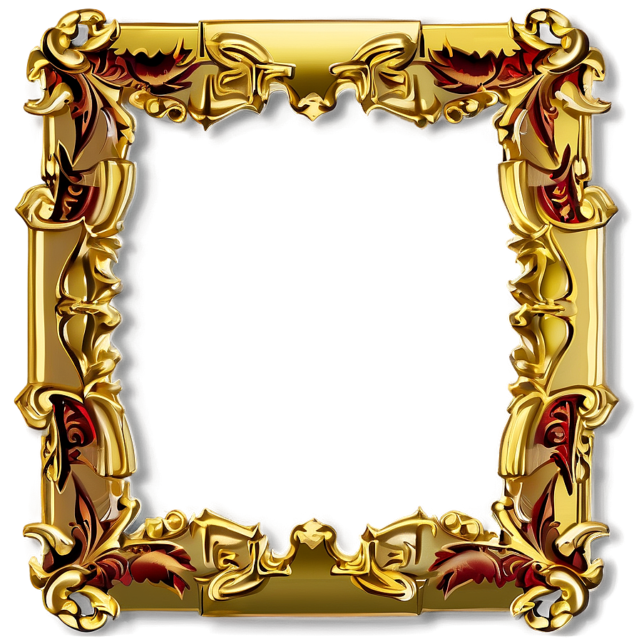 Elegant Gold Border Png 04292024 PNG image