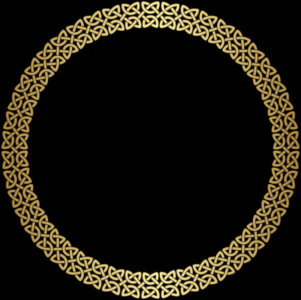 Elegant Gold Celtic Frame PNG image
