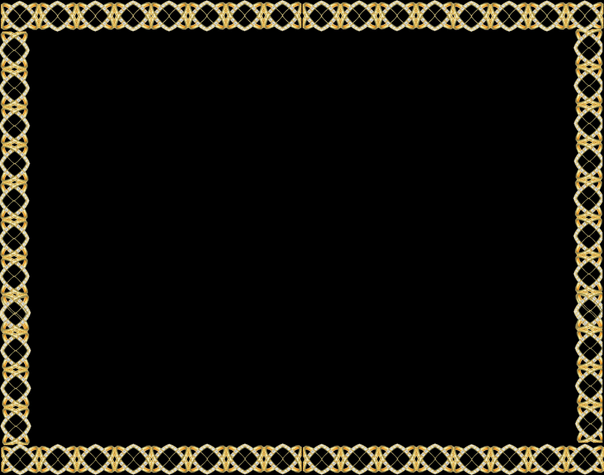 Elegant Gold Certificate Border PNG image