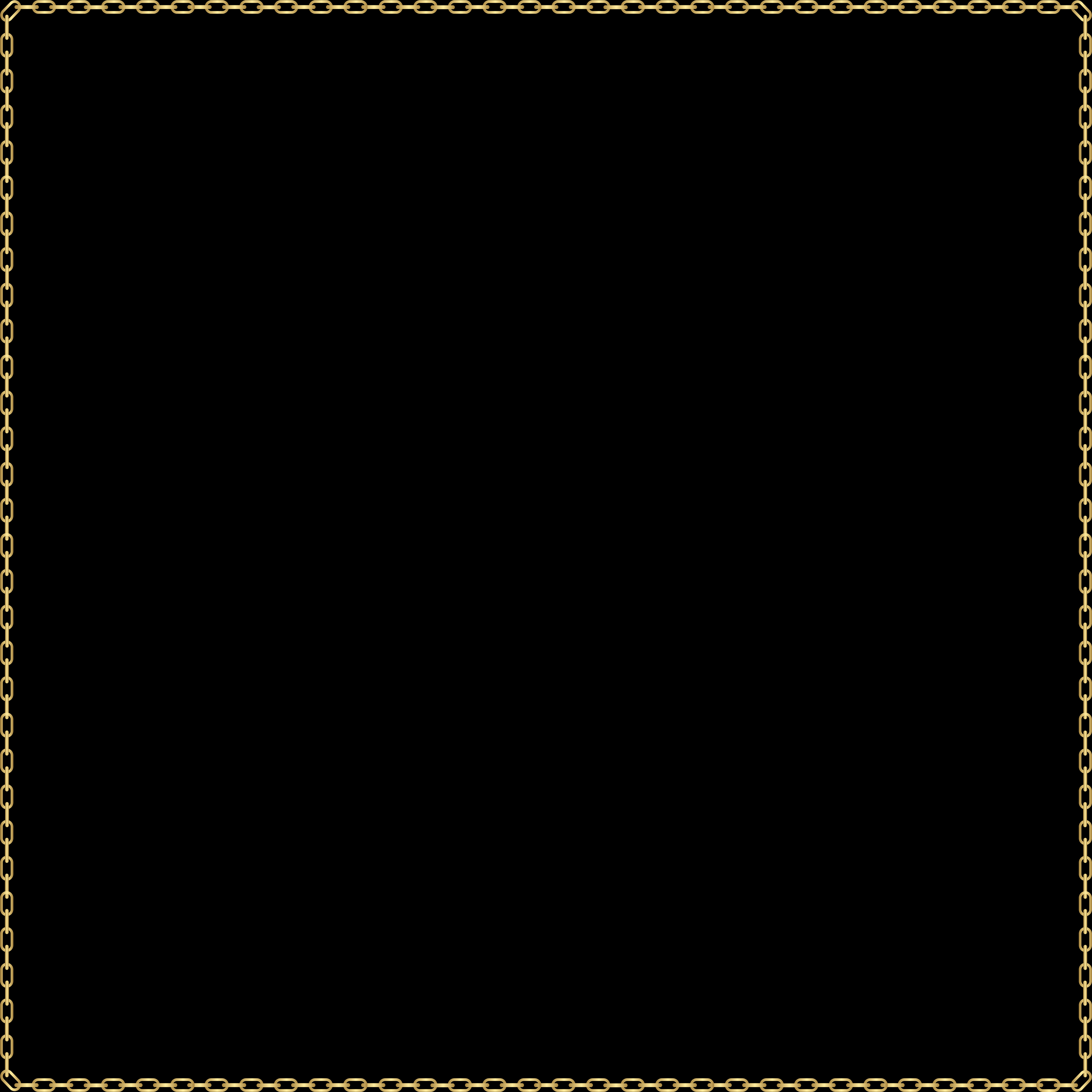 Elegant Gold Chain Border Design PNG image