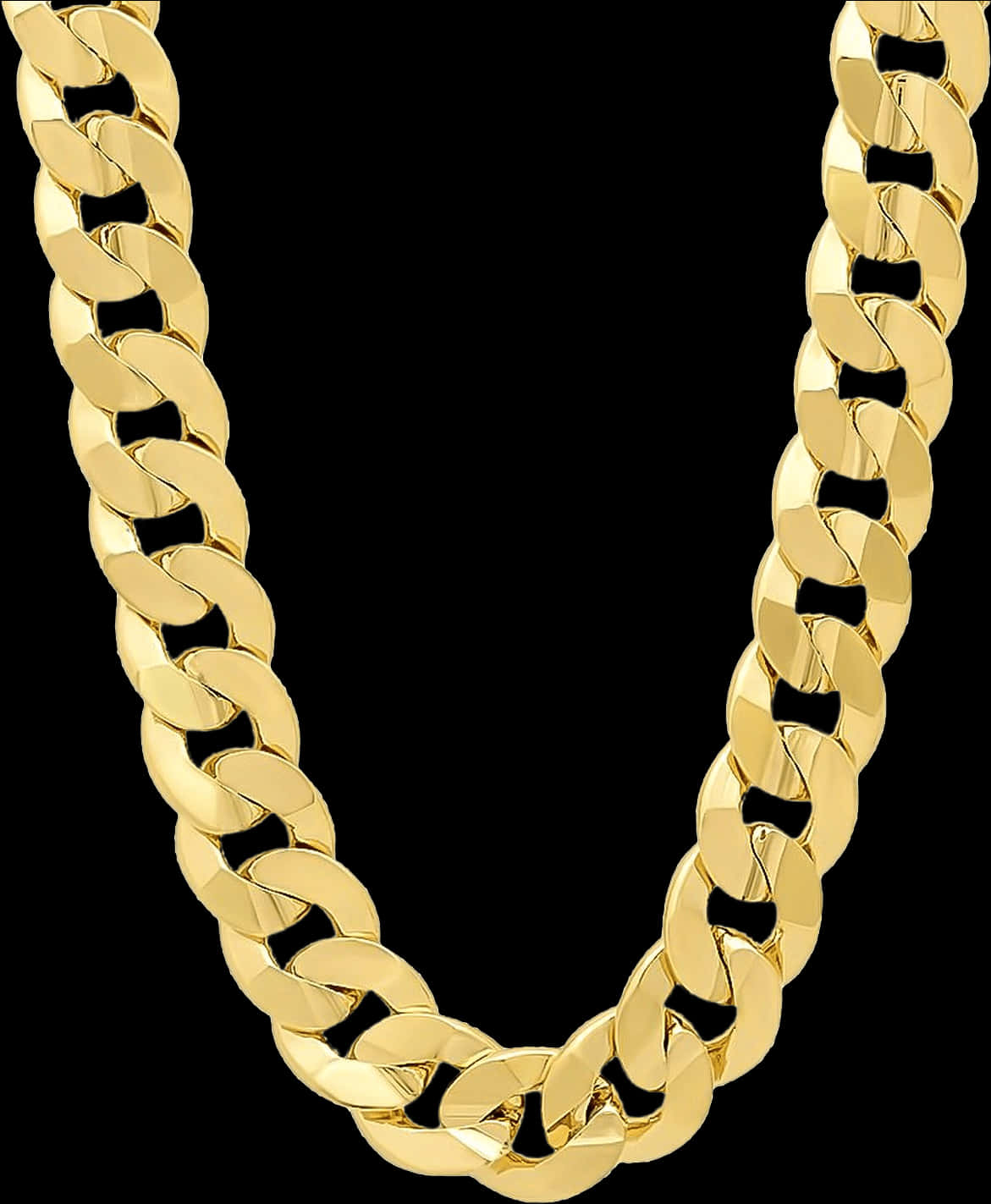 Elegant Gold Chain Design PNG image