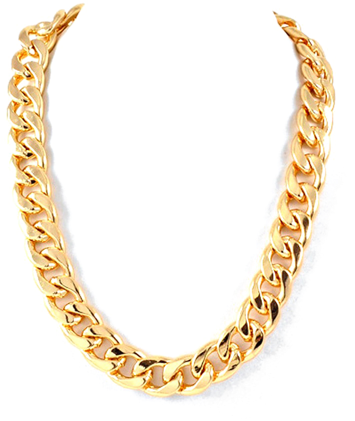 Elegant Gold Chain Necklace PNG image