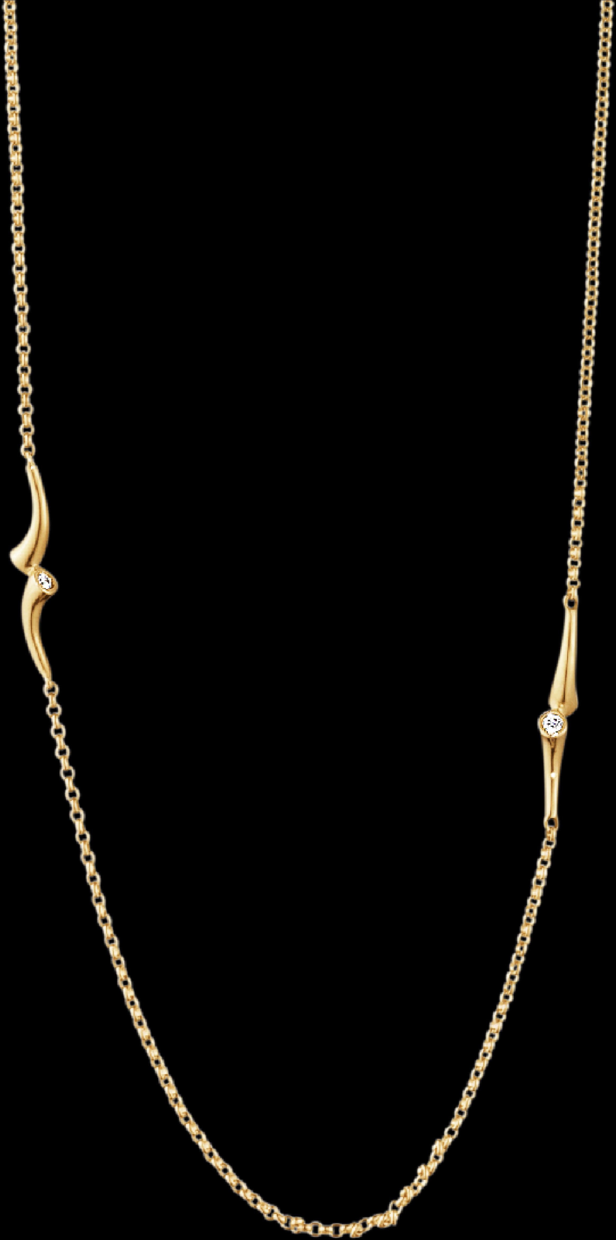 Elegant Gold Chainwith Diamond Accents.jpg PNG image