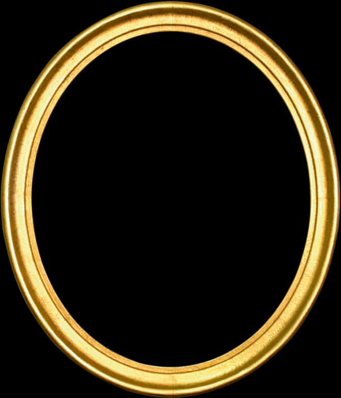 Elegant Gold Circle Frame PNG image