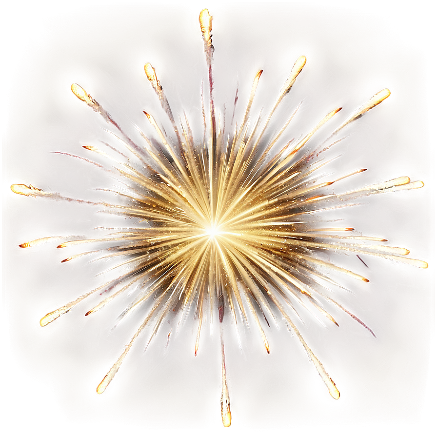 Elegant Gold Fireworks Explosion Png Shc PNG image