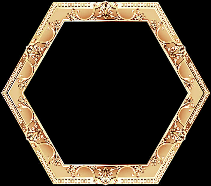 Elegant Gold Frame Design PNG image