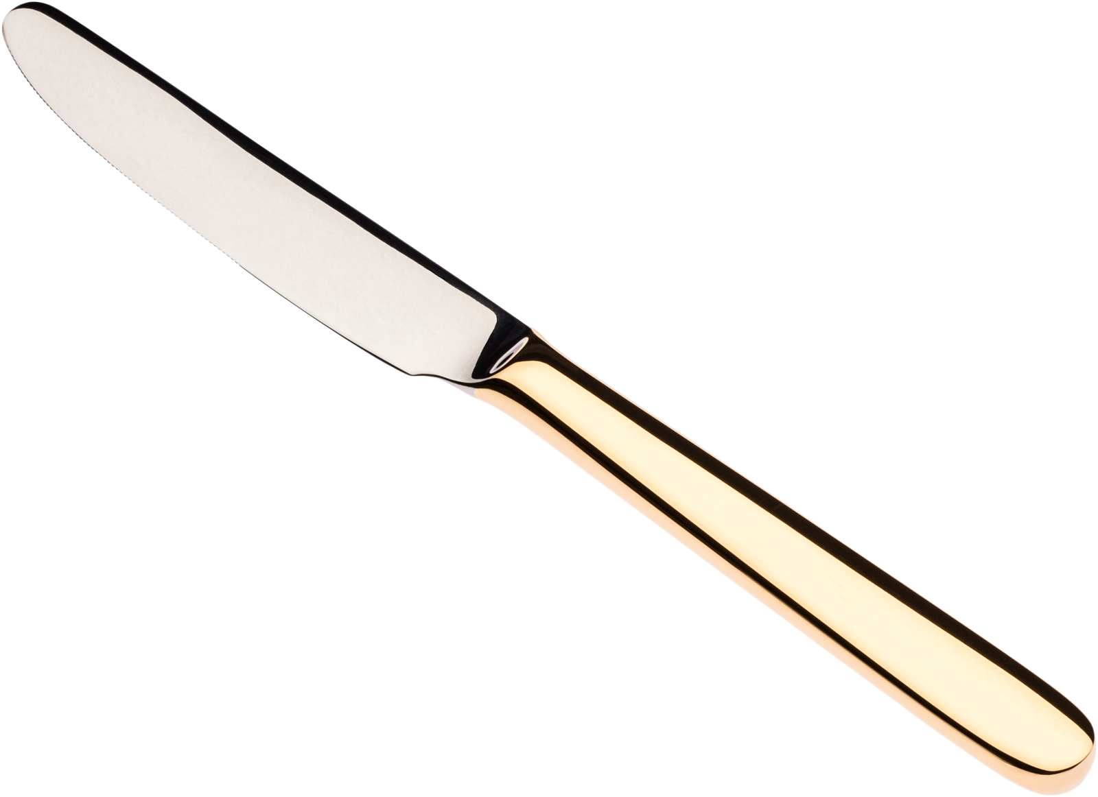Elegant Gold Handle Butter Knife PNG image