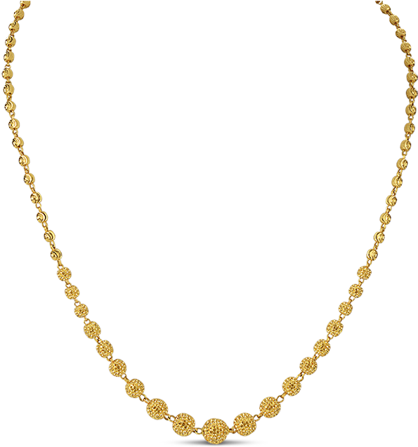 Elegant Gold Necklace Design PNG image