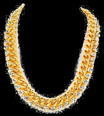 Elegant Gold Necklace PNG image