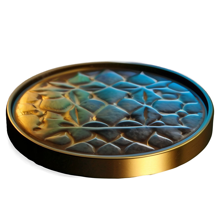 Elegant Gold Rim Coaster Png 74 PNG image