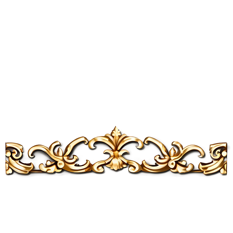 Elegant Gold Trim Png 06282024 PNG image